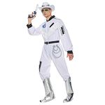 EraSpooky Men's Space Cowboy Costume Adult Spacemen Astronaut Cosplay Halloween Jumpsuit White Size M