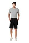 Van Heusen Sport Men Knit Shorts - Cotton Rich - Zipper Pocket, Ultra Soft, Breathable_70025_Black_M