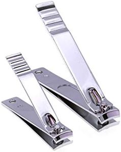Giovanni Bresciani Stainless Steel Nail Clipper Set, Large Toenail Clippers and Small Fingernail Clippers