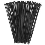 Cable Ties Black, 100 Pack Zip Ties 12 inch Long, 300mm x 3.6mm 40lbs Tensile Strength with UV Resistant, Nylon Plastic Self Locking Large Heavy Duty Cable Wrap for Tidy Wires Home Workshop and Garden