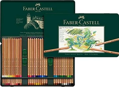 Faber-Castel Pitt Pastel Colored Pencils, 60 Count (Pack of 1), Assorted