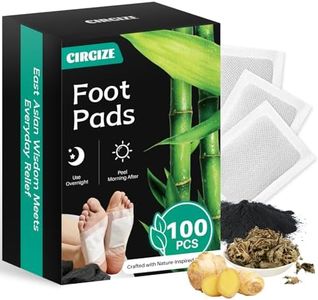 CIRGIZE 100-Count Deep Cleansing Foot Pads, Bamboo Vinegar & Ginger Foot Pads for Sleep Support, Stress & Fatigue Relief | Natural Foot Spa for Daily Wellness | Self-Care Gift for Family & Loved Ones