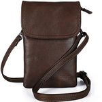 befen Genuine Leather Phone Bag, Real Leather Phone Purse Wallet, Small Cell Phone Cross Body Bag for Women with Long Strap and Key Ring - Fit 8 Plus or Phone Less 6.5 Inch