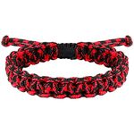 JENDEAR SHINE Men's Nautical Rope Bracelet, Hand Braided Paracord Thread Bracelet, Waterproof Adjustable Outdoor Surf Bracelet.