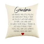 Ogiselestyle Grandma Gifts Pillow Covers 18x18 Inch, Decorative Home Throw Pillow Case, Grandma Birthday Gifts from Grandkids, Granny Nana Square Couch Pillow Cover