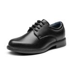 Bruno Marc Boy's Classic Oxfords Dress Shoes (Toddler/Little Kid/Big Kid), Black, 6 US Big Kid