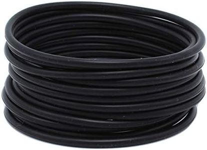 Whatnotz,llc WTZ 12 Piece Stretchable Black Rubber Gummy Bracelets Silicone Jelly Wristband Anklets, 12 Count (Pack of 1), Rubber Silicone