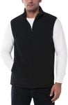 33,000ft Men's Polar Soft Fleece Vest Lightweight Gilet Outdoor Sleeveless Jackets with Zippered Pockets Black M