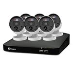 Swann Professional NVR Security System with 2TB HDD, 4K UHD, 6 Camera 8 Channel, Wired Surveillance CCTV, Outdoor Indoor, PoE, Colour Night Vision, Heat Motion Sensing, Smart Video Analytics, 889906