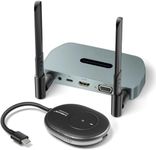 Lemorele Wireless USB C Transmitter and Receiver Kit, 5G Wireless HDMI Transmitter with USB-C Port, Plug and Play for Streaming Video/Audio to HDTV/Projector