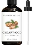 Brooklyn Botany Cedarwood Essential Oil - Huge 118 ml - 100% Pure and Natural - Premium Grade with Dropper - for Aromatherapy and Diffuser