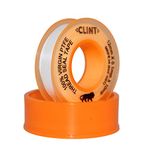 KESARIA CLINT PTFE (Teflon) Seal Tape (12mm × 0.1mm × 12m) Pack of 10 for Plumbing Pipe Seal Tape