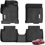 YITAMOTOR Floor Mats Compatible with Honda Accord, Custom fit Floor Liners for 2013-2017 Honda Accord Sedans, 1st & 2nd Row All Weather Protection, Black