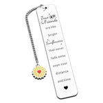 Best Friends Gifts for Women, Long Distance Friendship Gifts, Bookmarks for Women Friend Book Lover, Birthday Christmas Valentines Day Graduation Gifts for Him Her Friends Sunflower Gifts Ideas
