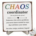 Hiagkmet Thank You Gifts for Chaos Coordinator Birthday Gifts Office Appreciation Gifts for Boss Lady Coworker Manager Coach Nurse Secretary Teacher Wooden Sign