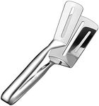 UNIQUE CART® Kitchen Tongs Steak Clamps 304 Stainless Steel Double Sided Spatula Clip for Flipping Burgers, Eggs, Steakand, Pancakes, Pizza, Bread, Fish(1Pack)