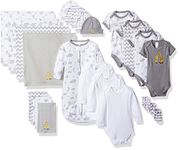 Spasilk Baby Girls' Essential Newborn Layette Set Gift, Grey Celestial, 0-6 Months