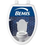 BEMIS 7300SLEC 000 Toilet Seat Will Slow Close and Removes Easy for Cleaning, Elongated, White