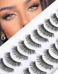 False Lashes Mink Cat Eye Lashes Full Volume Lashes Fake Lashes Glam Look Lashes 3D Faux Mink Lashes Pack 10 Pairs D-M03