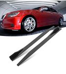 AUTO MT 2pcs JDM 120CM Car Side Skirt Splitter, Wing Diffuser, Rocker Splitters, Car Body Styling Side Skirt, Lip Winglet Diffuser Universal 120cm/47.2in Glossy Black