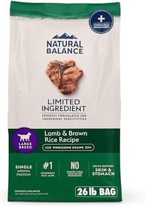 Natural Balance Limited Ingredient Large Breed Adult Dry Dog Food with Healthy Grains, Lamb & Brown Rice Recipe, 26 Pound (Pack of 1)