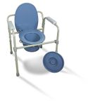 Aidapt Commode Chair,Bedside,Bathroom,Height Adjustable,Toilet Seat&Lid,Commode Pail,Chamber Pot,Disabled&Elderly,Mobility,Supplied Flat Packed,No Tools Required,Easy Install,Push Pin Installation