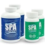 Spa Marvel Bundle | 2 Bottles Spa Treatment and Conditioner & 2 Bottles of Hot Tub Cleanser | Use with - Hot Tub Chemicals, Bromine Tablets Hot Tub, Chlorine Puck Floater | Enzyme Based Cleaner