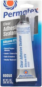 Permatex 80050 Clear RTV Silicone Adhesive Sealant, 3 oz