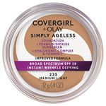 COVERGIRL & OLAY Simply Ageless Instant Wrinkle Defying Foundation, Medium Light, 0.4 oz (Packaging May Vary)