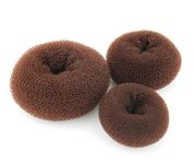 3PCS(Small+Medium+Large) Women Hair Bun Maker Styler Rings Donut Buns Doughnut Shaper Chignon Former Bun Updo Hair Styling Accessories Brown