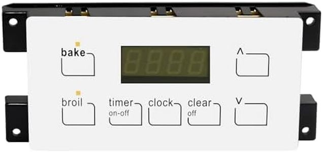 316455410 Range Oven Control Board for Electrolux Kenmore, Gas Range 7 Button Control Board Clock 5304518661 316222800 （White）