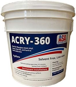 ASA Multipurpose Flooring Adhesive, Fast Working Time | Works Well on Fiberglass Sheet Vinyl, Luxury Tile, and Modular Carpet | 4 Gallons