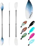 HIKULA Adjustable Carbon Fiber Shaft Kayak Paddle, Kayaking Oars with Reinforced Nylon Blade for Adults, 4 Piece, 86in/220cm to 90in/230cm