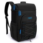 TOURIT Backpack Cooler Insulated Leak Proof 30 Can, 2 Thick Insulated Compartments Thermal Bag, Lightweight Beach Travel