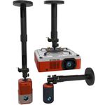 PropVue Universal Projector Mount - Adjustable Ceiling or Wall Mount for Office & Home Mini Projectors - Full Motion, Easy Installation, 360° Swivel, Extendable Length 13.8" to 21"
