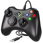 Wired Controller for Xbox 360, Xbox 360 Wired Game Controller Gamepad Joystick for Xbox 360/360 Slim/PC Windows 7,8,10 with Dual Vibration and Trigger Buttons
