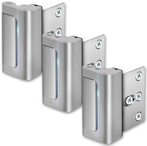 TrueOak Door Reinforcement Lock - Home Security Child Proof Door Lock withstands 800 lbs, for Inward Swinging Doors, Door Locks for Kids Safety, Prevents Unauthorized Entry, Home Defense, 3-Pack