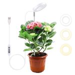 Mcbazel Plant Growing Light, 48 LEDs Full Spectrum Growing Light Lamp for Indoor Plant,10 Adjustable Brightness with Auto On/Off Timer 3/9/12H for Small Plant