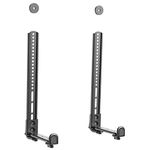 PUTORSEN Universal Soundbar Brackets, Fits Mounting Holes at the Rear, Bottom and no Holes Soundbar, Position Above or Below TV with Anti-Slip Base Holder, black