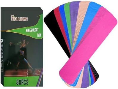 Waterproof Kinesiology Tape -80 Precut Strips|Joints Support & Muscle Pain Relief,Cotton Elastic Tape Perfect for Any Activity (Mix-8, 80PCS)
