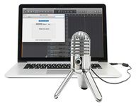 Samson Meteor Mic - Portable USB Studio Quality Condenser Microphone - High Performance, General Purpose/Podcast/Gaming/Music Recording Microphone, 16-bit, 44.1/48kHz resolution, Silver Chrome