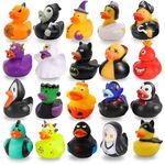 Halloween Party Favors 20PCS Rubber Ducks Bath Toys Assorted Duckies for Kids Halloween Decor Trick or Treat Goodie Bag Fillers Halloween Party Supplies Birthday Gifts Halloween Party Decorations