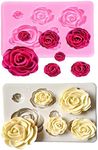 2PCS Rose Flowers silicone molds Ca