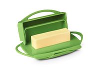 Butterie Flip-Top Butter Dish with Matching Spreader (Green)