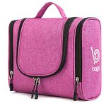 bago Travel Toiletry Bag for Women and Men X-Large Waterproof Hanging Large Toiletry Bag for Bathroom and Travel Bag for Toiletries Organizer -Travel Makeup Bag (SnowPurple)