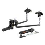 CURT 17062 Round Bar Weight Distribution Hitch with Integrated Lubrication and Sway Control, Up to 10K, 2-in Shank, 2-5/16-Inch Ball, Black