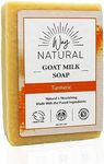 Turmeric Goat Milk Soap Bar (1 Natural Soap) - Gentle, No Dyes, Real Goat Milk Bar Soap for Men & Women - Hand & Body Soap Bar, Organic Goat Soap (Large, 5oz) - Turmeric Soap Bar