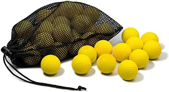 JAYA 12 Pack Foam Golf Practice Balls, Realistic Feel and Limited Flight, Soft for Indoor or Outdoor Training