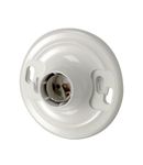 Leviton 8829-CW1 One-Piece Urea Outlet Box Mount, Incandescent Lampholder, White