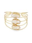 ZAVERI PEARLS Gold Tone Contemporary Designer Cuff Bracelet For Women-ZPFK13740